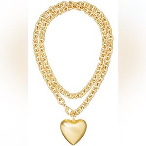 Roxanne Addoulin: The Puffy Heart Necklace in Gold (NWT)